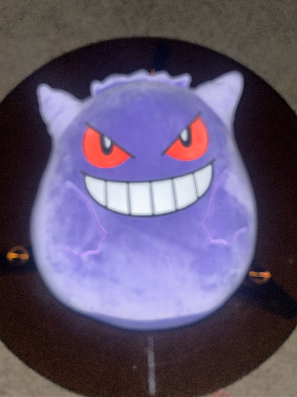 Squishmallows Purple Gengar Pokémon Plush with Red Eyes